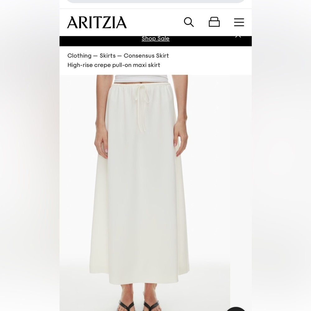 Brand new white aritzia skirt with tags